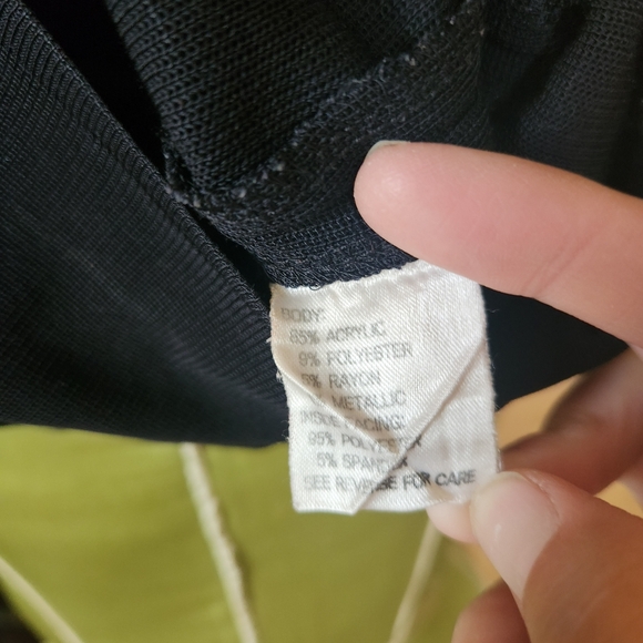 Misook Black & Gold Abstract Knit Dress Size Small | Long Sleeve | Career Chic - Picture 10 of 10